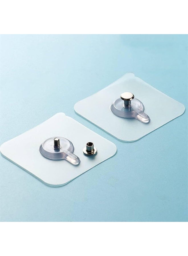 (Group of 20 pieces) Heavy Duty Adhesive Wall Hooks, Transparent Design Hook System 6 Kg Capacity, Waterproof material for wet areas Kitchen, Bathroom, Office, Indoor and outdoor uses (Classic) - Image 1